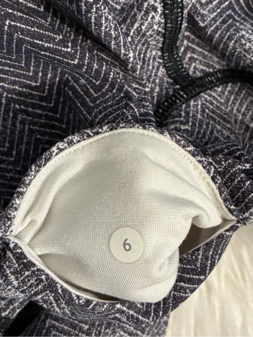 Lululemon Wunder Under Pant lll Diffusion White Black Sz 6 Style #W5AB5s Legging